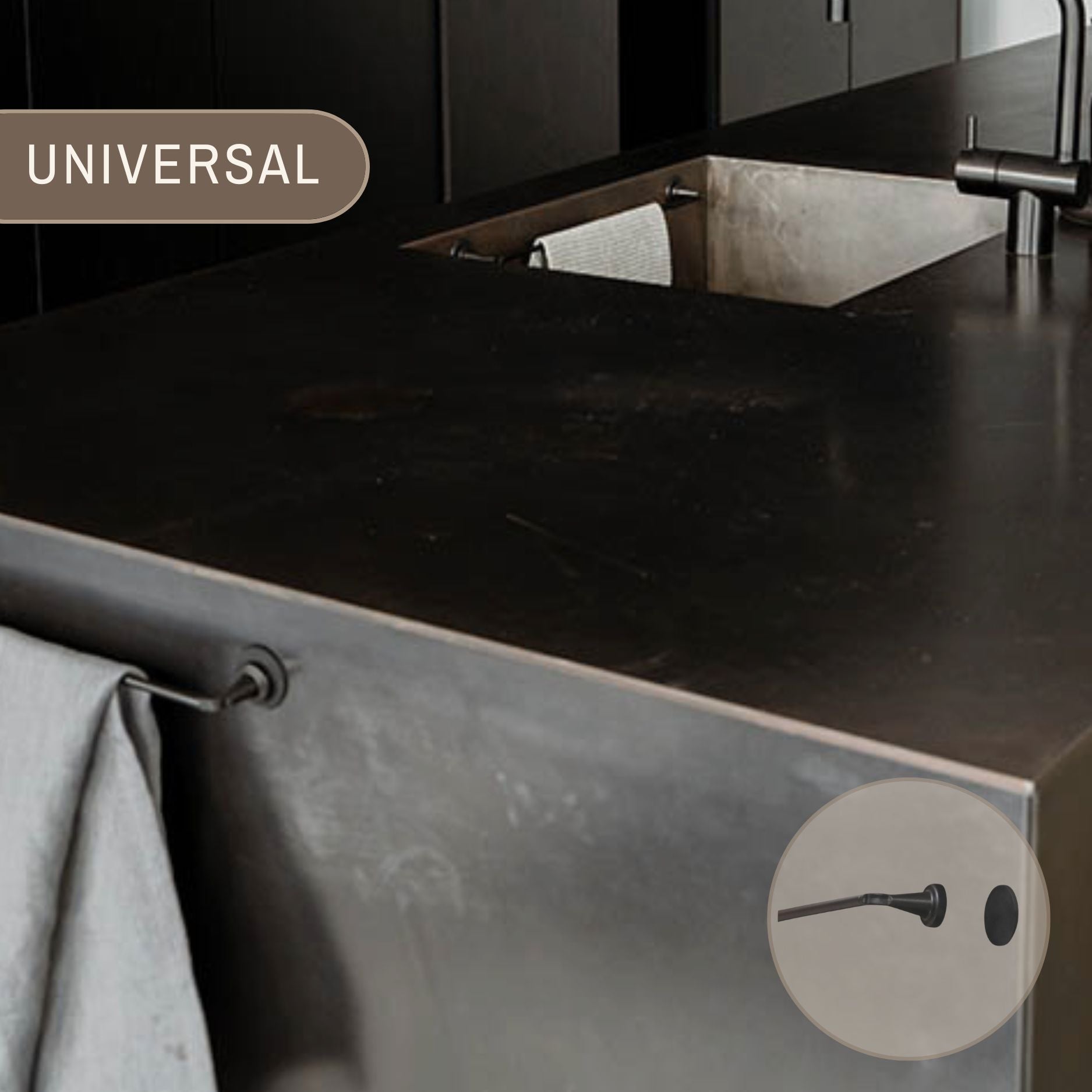 UNIVERSAL – Magnetisk Kjøkkenklutholder | Selvklæbende metallplate